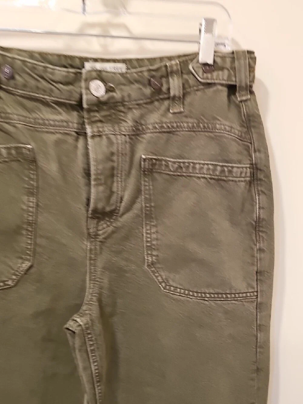 Free People Palmer Wide Leg Jeans; EUC; Size 29;  Color: Greenery